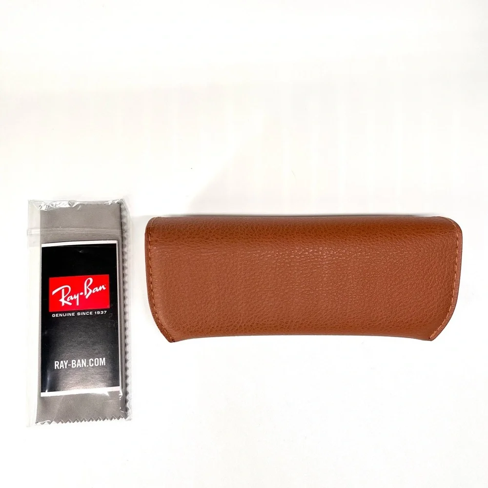 Ray-Ban Tan Leather Sunglasses Case NWT